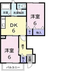 プラシードＣの物件間取画像